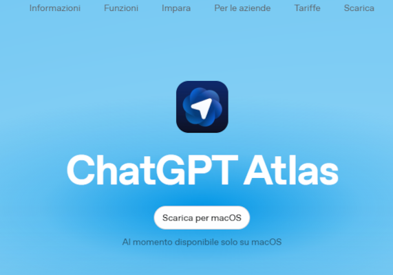 come scaricare Chat GPT Atlas